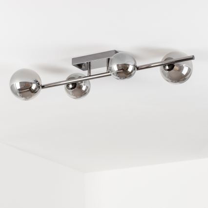 Brilagi - LED Bevestigde Hanglamp MILLA 4xG9/3W/230V glanzend chroom/gerookt