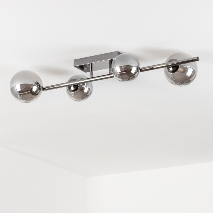 Brilagi - LED Bevestigde Hanglamp MILLA 4xG9/3W/230V glanzend chroom/gerookt