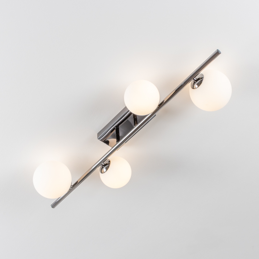 Brilagi - LED Bevestigde Hanglamp MILLA 4xG9/3W/230V glanzend chroom/wit