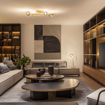 Brilagi - LED Bevestigde Hanglamp MILLA 4xG9/3W/230V goud/gerookt