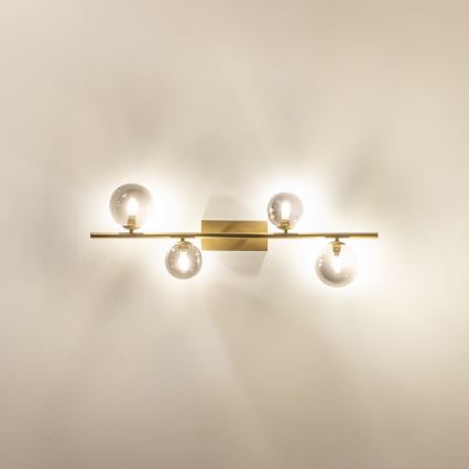 Brilagi - LED Bevestigde Hanglamp MILLA 4xG9/3W/230V goud/gerookt