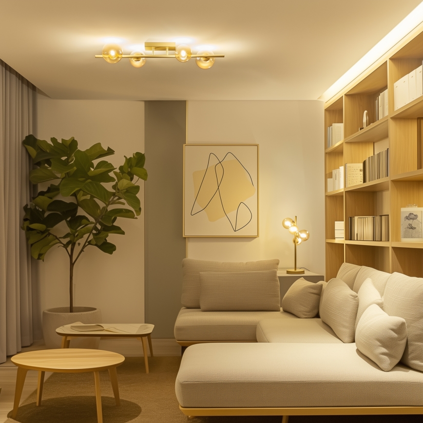 Brilagi - LED Bevestigde Hanglamp MILLA 4xG9/3W/230V goud