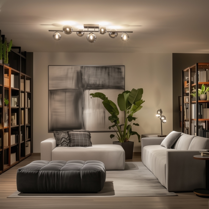 Brilagi - LED Bevestigde Hanglamp MILLA 7xG9/3W/230V glanzend chroom/gerookt