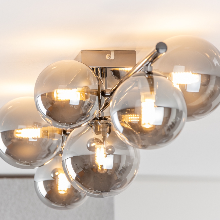 Brilagi - LED Bevestigde Hanglamp MILLA 7xG9/3W/230V glanzend chroom/gerookt