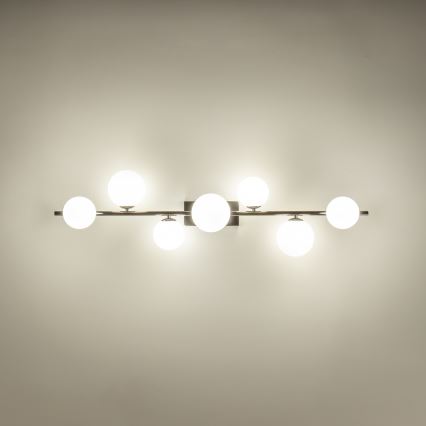 Brilagi - LED Bevestigde Hanglamp MILLA 7xG9/3W/230V glanzend chroom/wit