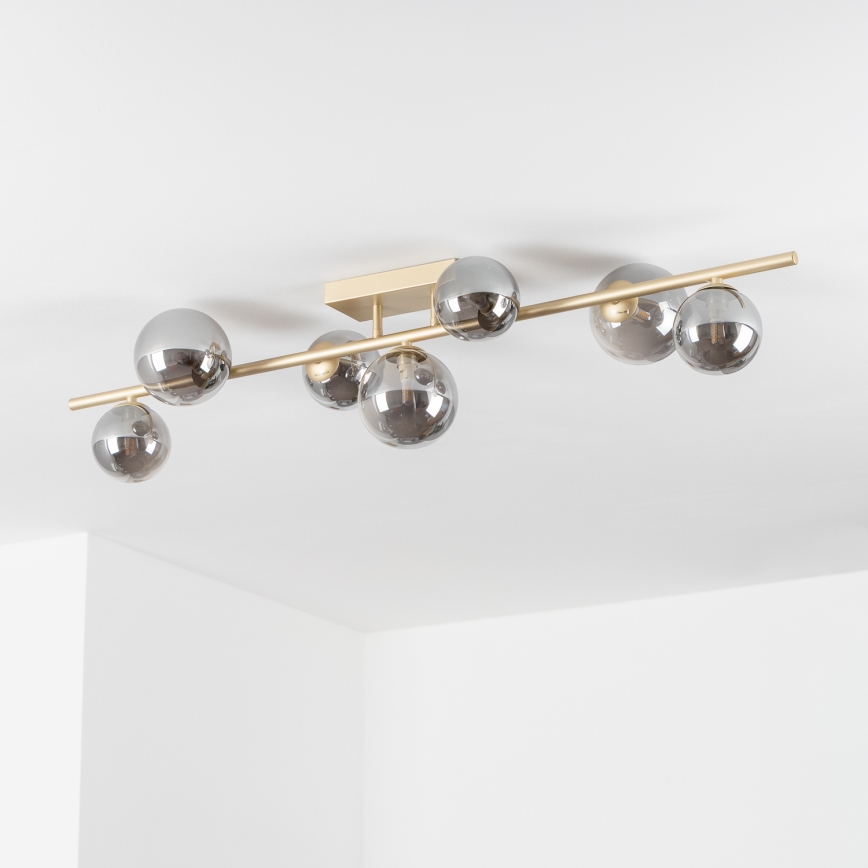 Brilagi - LED Bevestigde Hanglamp MILLA 7xG9/3W/230V goud/gerookt