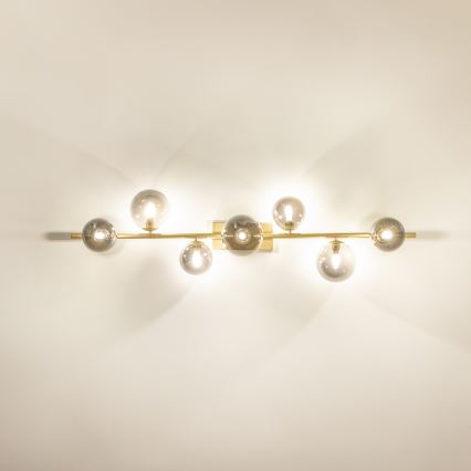 Brilagi - LED Bevestigde Hanglamp MILLA 7xG9/3W/230V goud/gerookt