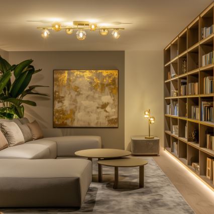 Brilagi - LED Bevestigde Hanglamp MILLA 7xG9/3W/230V goud