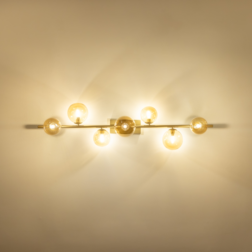 Brilagi - LED Bevestigde Hanglamp MILLA 7xG9/3W/230V goud