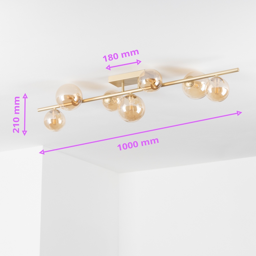 Brilagi - LED Bevestigde Hanglamp MILLA 7xG9/3W/230V goud