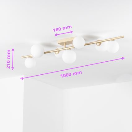 Brilagi - LED Bevestigde Hanglamp MILLA 7xG9/3W/230V goud/wit