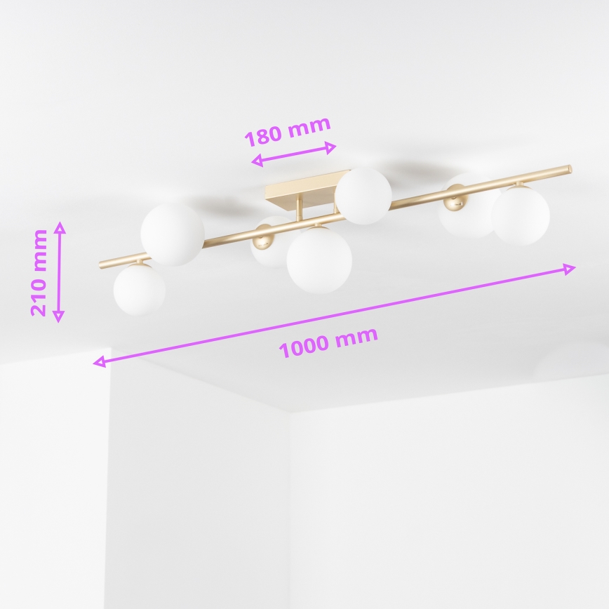 Brilagi - LED Bevestigde Hanglamp MILLA 7xG9/3W/230V goud/wit