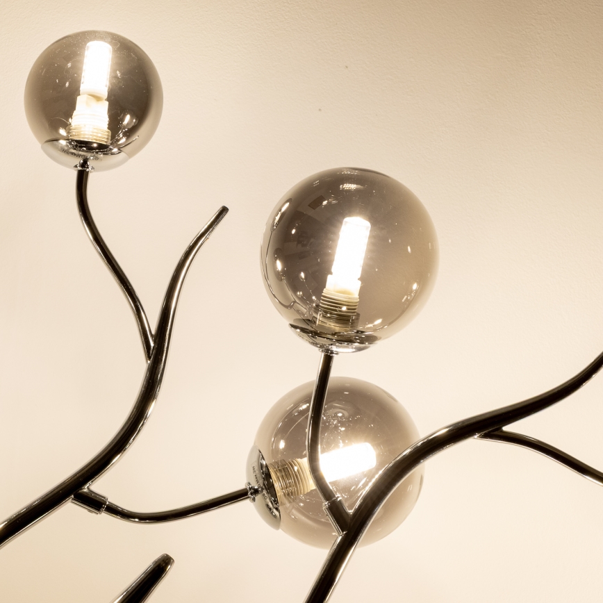 Brilagi - LED Bevestigde Hanglamp MISTEL 15xG9/3W/230V glanzend chroom/gerookt