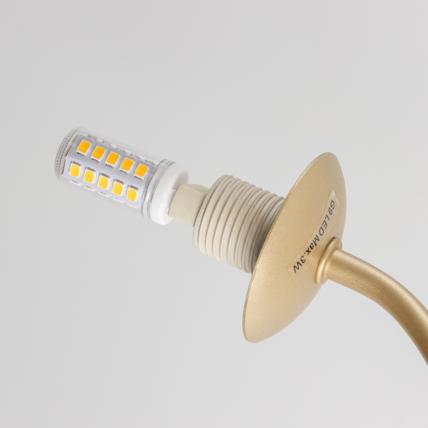 Brilagi - LED Bevestigde Hanglamp MISTEL 15xG9/3W/230V goud