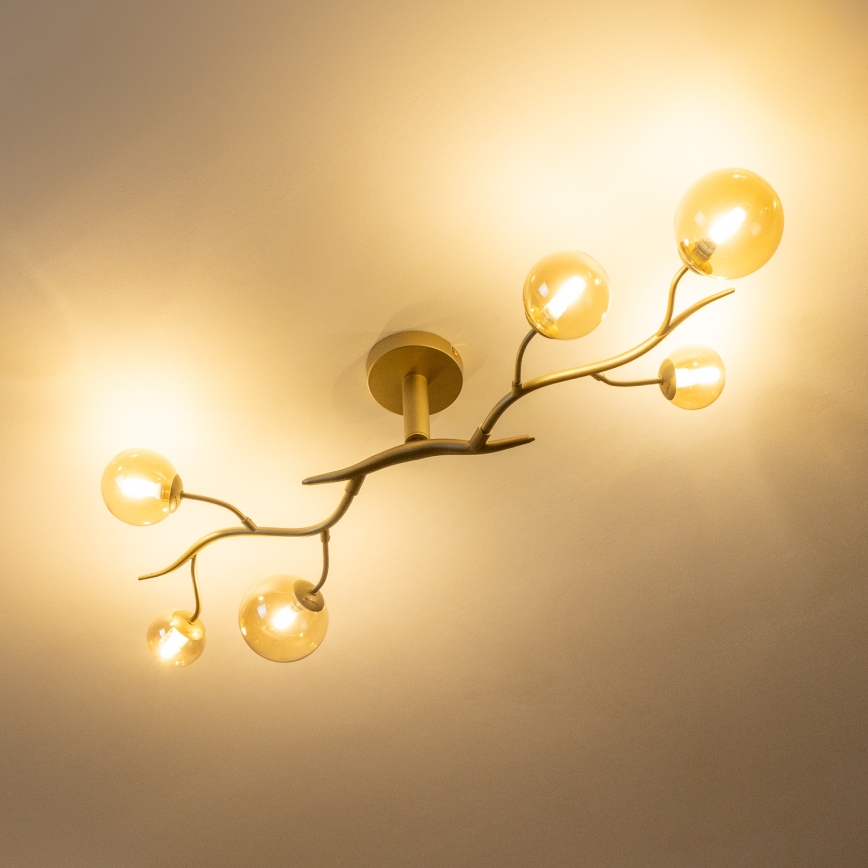 Brilagi - LED Bevestigde Hanglamp MISTEL 6xG9/3W/230V goud