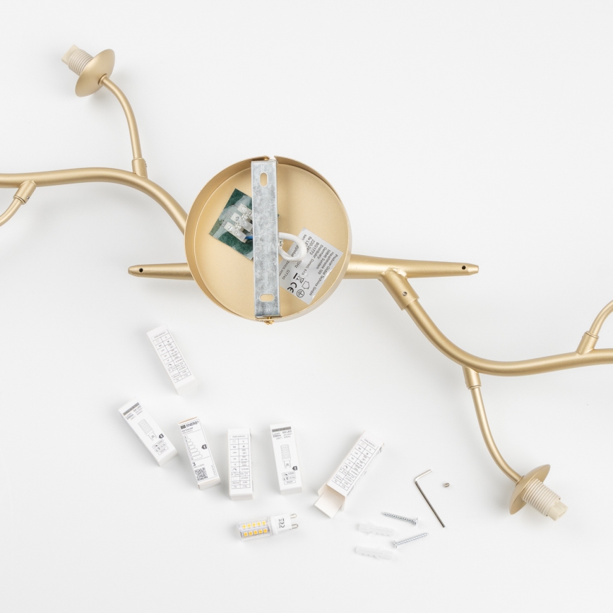 Brilagi - LED Bevestigde Hanglamp MISTEL 6xG9/3W/230V goud