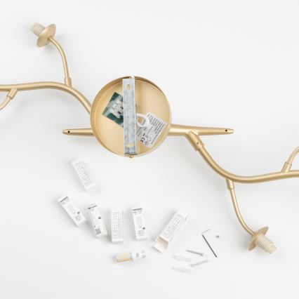 Brilagi - LED Bevestigde Hanglamp MISTEL 6xG9/3W/230V goud/wit