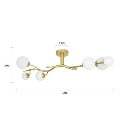 Brilagi - LED Bevestigde Hanglamp MISTEL 6xG9/3W/230V goud/wit