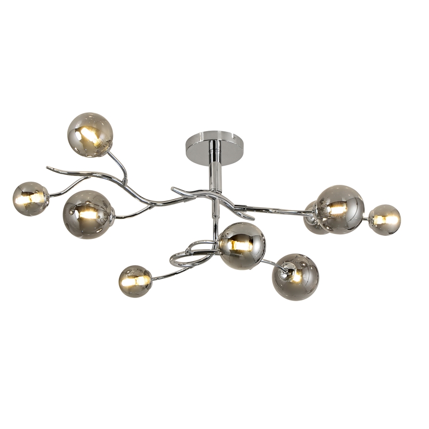 Brilagi - LED Bevestigde Hanglamp MISTEL 9xG9/3W/230V glanzend chroom/gerookt
