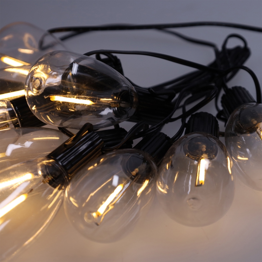 Brilagi - LED buiten decoratief lichtsnoer 10xLED/3xAA 3,2m IP44 warm wit