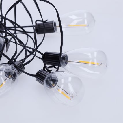 Brilagi - LED buiten decoratief lichtsnoer 10xLED/3xAA 3,2m IP44 warm wit