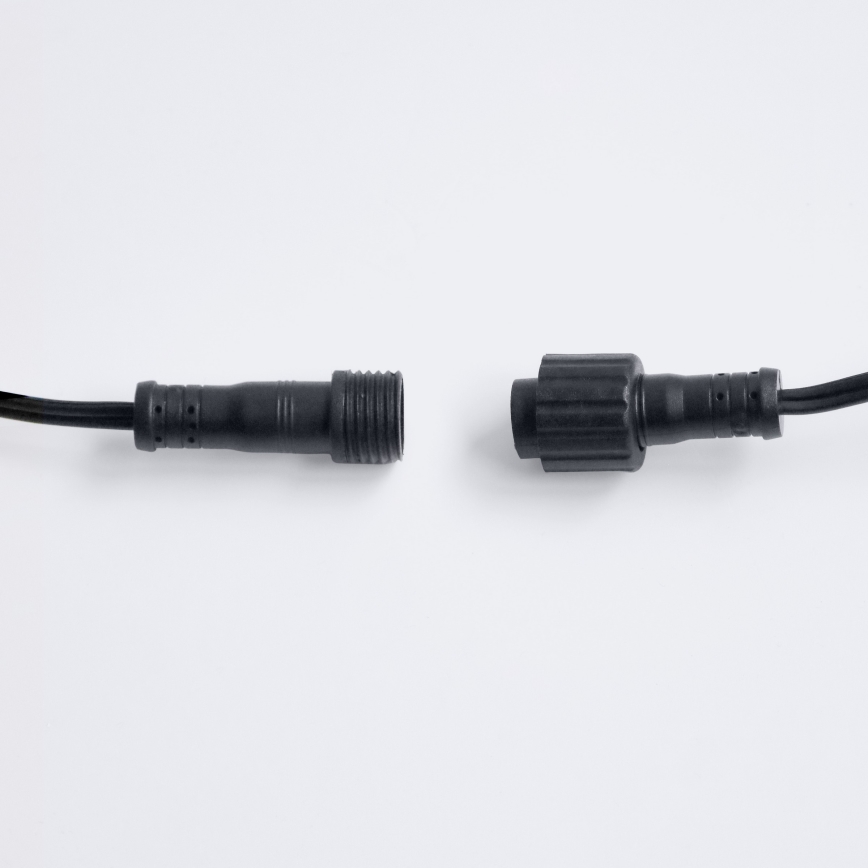 Brilagi - LED buiten decoratieve lichtsnoer GIRLANDA 10xE12/0,6W/230V 8m zwart IP44 warm wit