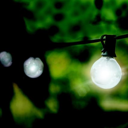 Brilagi - LED buitendecoratief lichtsnoer GIRLANDA 25xE12/0,8W/230V 20 m IP44 koud wit