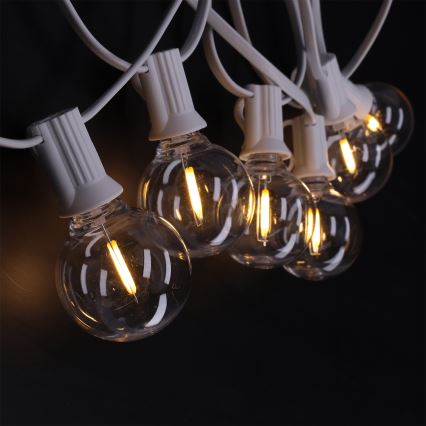 Brilagi - LED decoratieve lichtsnoer voor buiten GIRLANDA 25xE12/0,8W/230V 20m wit IP44 warm wit