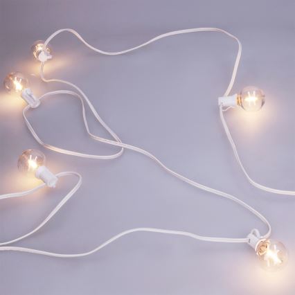 Brilagi - LED decoratieve lichtsnoer voor buiten GIRLANDA 25xE12/0,8W/230V 20m wit IP44 warm wit