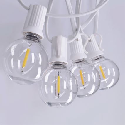 Brilagi - LED decoratieve lichtsnoer voor buiten GIRLANDA 25xE12/0,8W/230V 20m wit IP44 warm wit