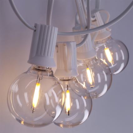 Brilagi - LED decoratieve lichtsnoer voor buiten GIRLANDA 25xE12/0,8W/230V 20m wit IP44 warm wit