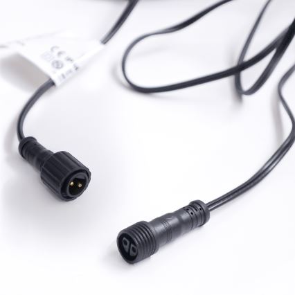 Brilagi - LED-buitenslinger GIRLANDA 10xE12/0,6W/230V 8m zwart IP44 warm wit