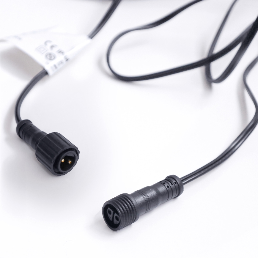 Brilagi - LED-buitenslinger GIRLANDA 10xE12/0,6W/230V 8m zwart IP44 warm wit