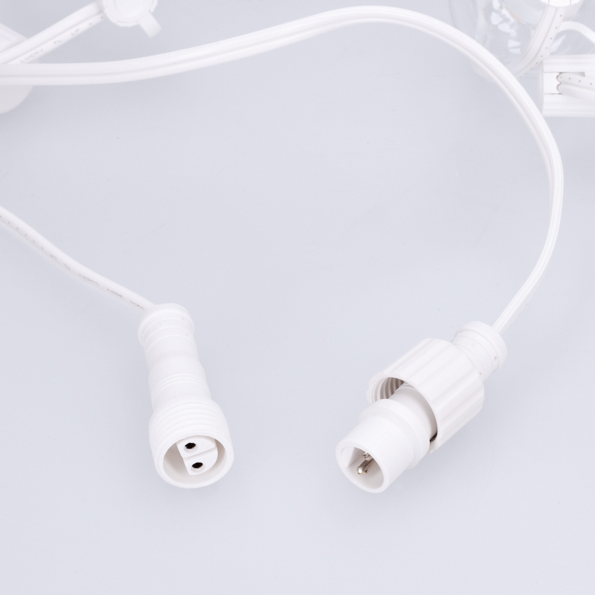 Brilagi - LED buiten decoratief lichtsnoer GIRLANDA 10xE12/0,6W/230V 8m wit IP44 warm wit