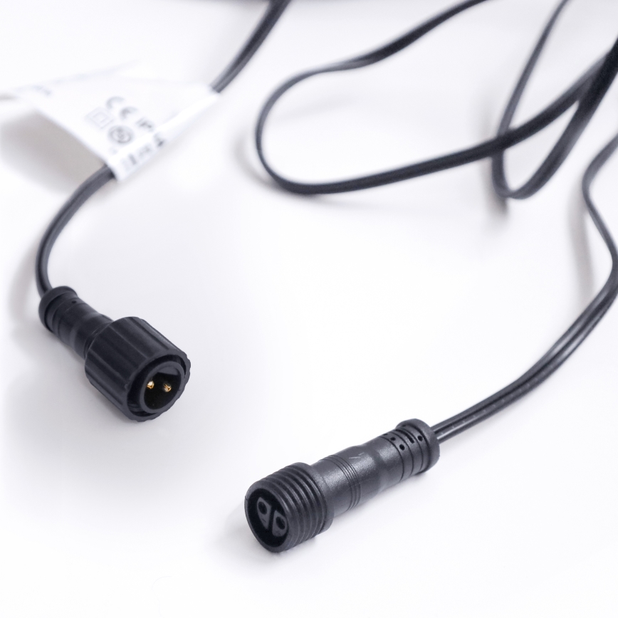 Brilagi - LED buiten decoratieve lichtsnoer GIRLANDA 18xE12/0,6W/230V 13m zwart IP44 warm wit