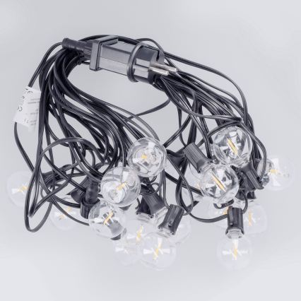 Brilagi - LED buiten decoratieve lichtsnoer GIRLANDA 18xE12/0,6W/230V 13m zwart IP44 warm wit