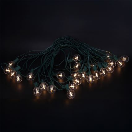 Brilagi - LED buiten decoratieve lichtsnoer GIRLANDA 25xE12/0,8W/230V 20m groen IP44 warm wit
