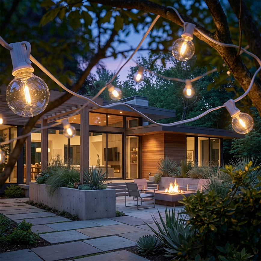 Brilagi - LED buiten decoratieve slinger GIRLANDA 25xE12/0,6W/230V 20m wit IP44 warm wit