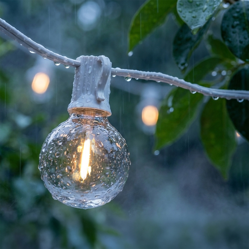 Brilagi - LED buiten decoratieve slinger GIRLANDA 25xE12/0,6W/230V 20m wit IP44 warm wit