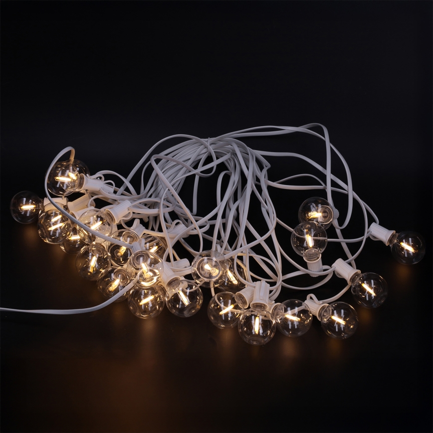 Brilagi - LED buiten decoratieve slinger GIRLANDA 25xE12/0,6W/230V 20m wit IP44 warm wit