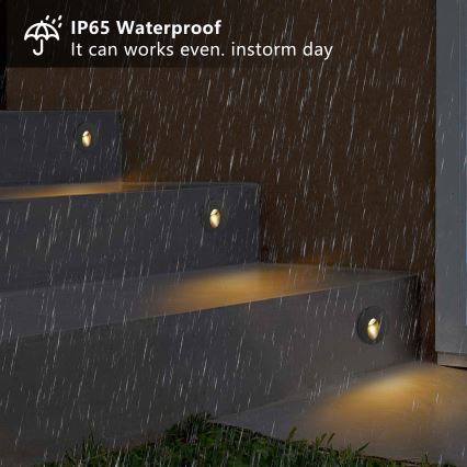 Brilagi - LED buiten-inbouwarmatuur STAIRDOT LED/2W/230V zwart IP65 rond