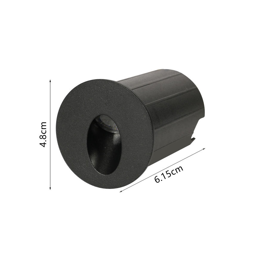 Brilagi - LED buiten-inbouwarmatuur STAIRDOT LED/2W/230V zwart IP65 rond
