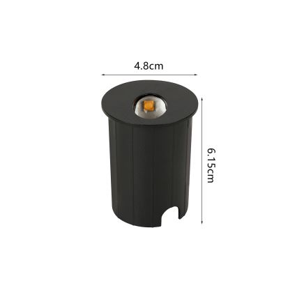 Brilagi - LED buiten-inbouwarmatuur STAIRDOT LED/2W/230V zwart IP65 rond