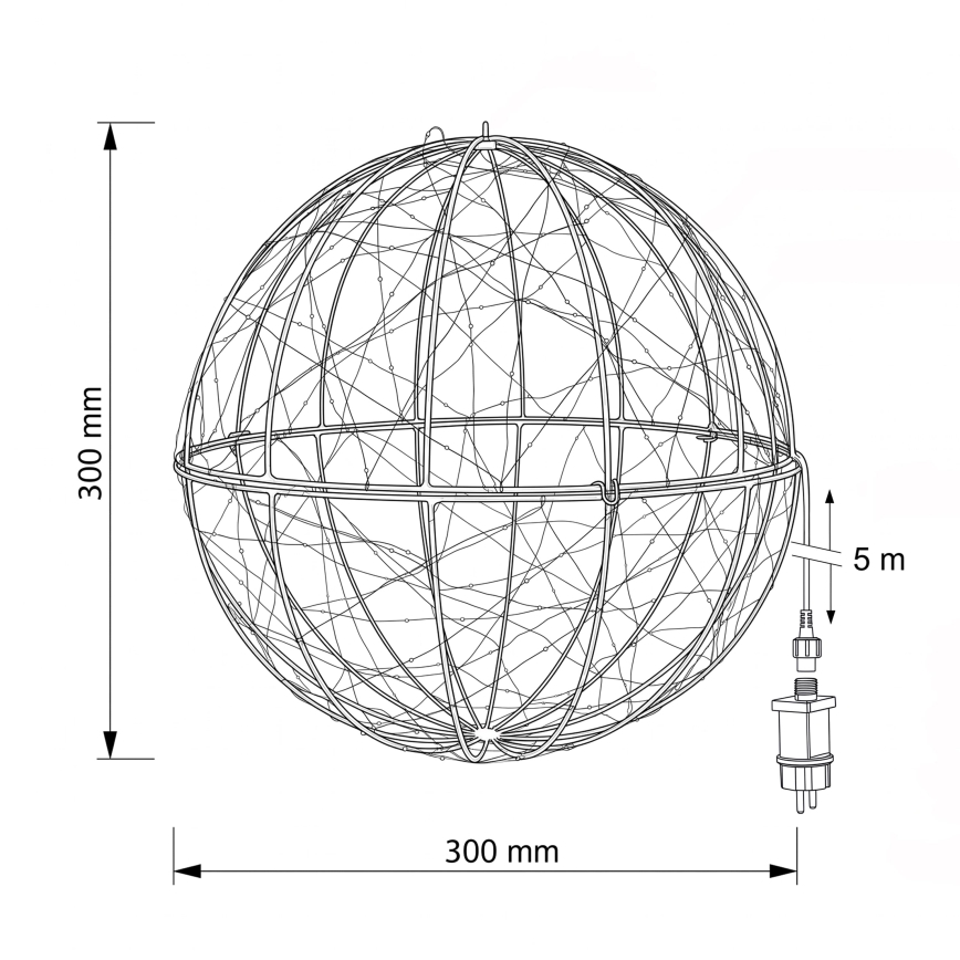 BRILAGI - LED buiten kerstdecoratie LED/1,3W/230V IP44 bol Ø 30 cm