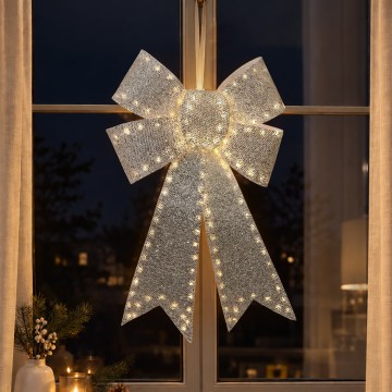 BRILAGI - LED Buiten kerstdecoratie LED/3,3W/230V IP44 zilveren strik