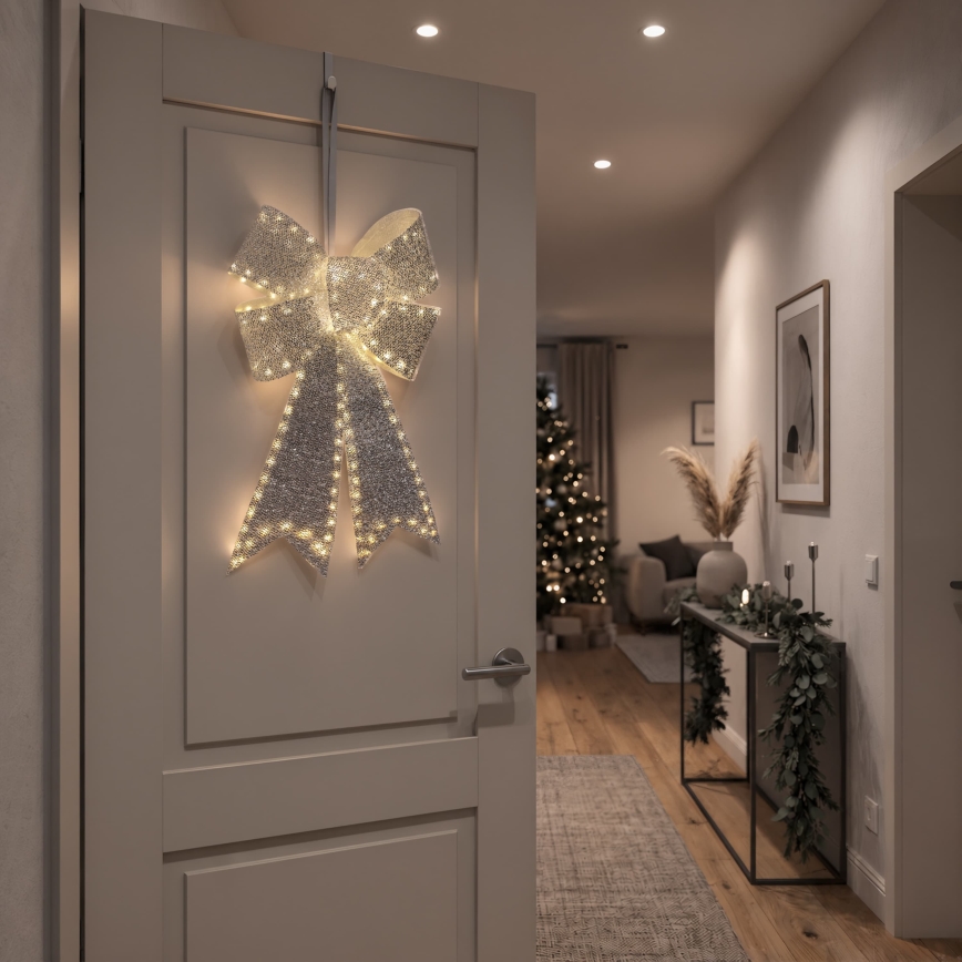 BRILAGI - LED Buiten kerstdecoratie LED/3,3W/230V IP44 zilveren strik