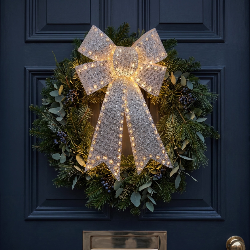 BRILAGI - LED Buiten kerstdecoratie LED/3,3W/230V IP44 zilveren strik