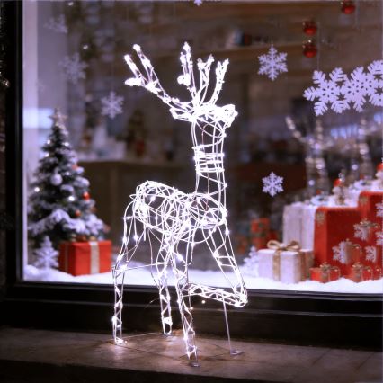 BRILAGI - LED buiten kerstdecoratie LED/3,6W/8 functies 150 cm IP44 rendier koud wit