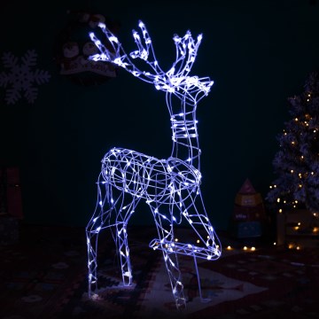 BRILAGI - LED buiten kerstdecoratie LED/3,6W/8 functies 75 cm IP44 rendier koud wit