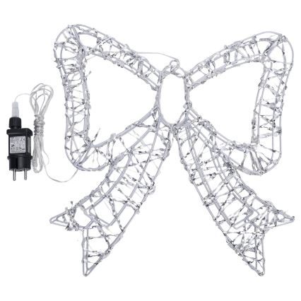 BRILAGI - LED buiten kerstdecoratie LED/3,6W/8 functies 41 cm IP44 warm wit strik/zilver